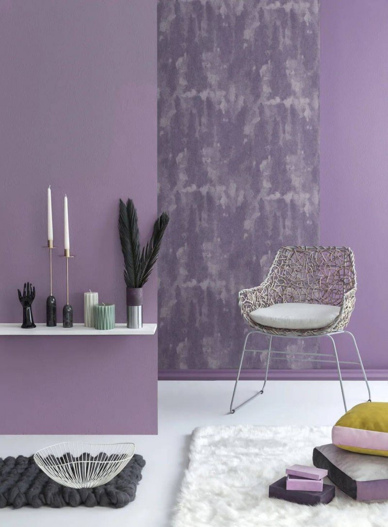 雅诗澜无缝墙布桔梗紫系列 北欧风格装修效果图_4