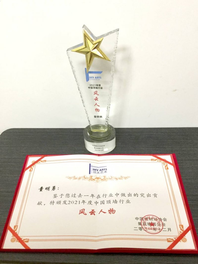 华夏杰墙顶荣获多个2021中国顶墙行业年会奖项_8
